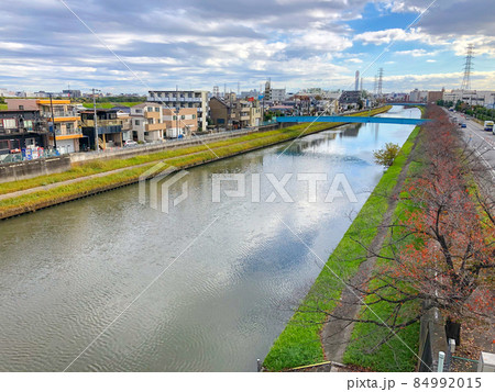 東京板橋・高島平を流れる新河岸川 東京板橋・高島平を流れる新河岸川 84992015