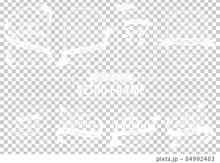 レトロデザイン バースデーカードロゴ 84992483