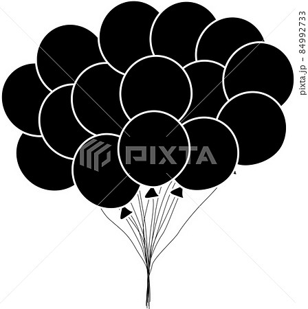 ボリュームのある風船のシルエット 84992733