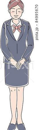 働く女性_受付嬢_全身_お辞儀 84995670
