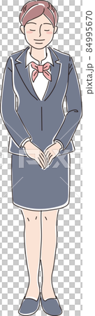 働く女性_受付嬢_全身_お辞儀 84995670