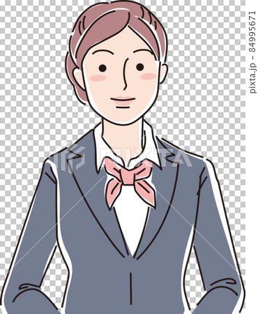 Working woman_Receptionist_Upper body_Front facing 84995671