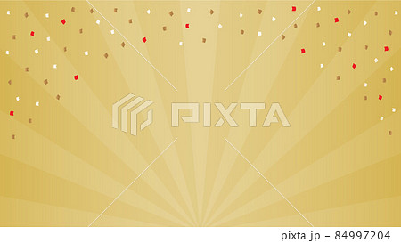 紙吹雪が舞うおめでたい背景(ゴールド) - セール・優勝・お祝い・パーティのイメージの素材 紙吹雪が舞うおめでたい背景(ゴールド) - セール・優勝・お祝い・パーティのイメージの素材 84997204