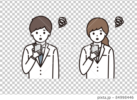 藥劑師醫生男性女性智能手機操作 84998446