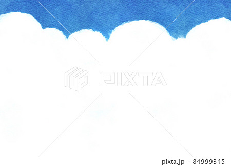 背景素材_水彩テクスチャ_青空 84999345