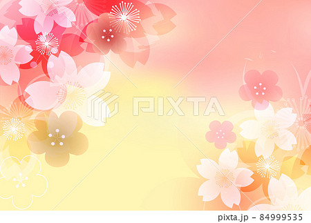 桜 和柄 春 背景のイラスト素材