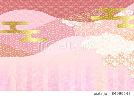 春　和柄　ピンク　背景 84999542
