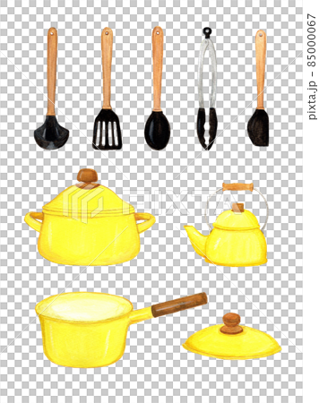 手繪水彩炊具套裝圖 手繪水彩炊具套裝圖 85000067