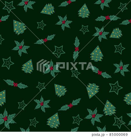 Winter season background, Green leaves seamless Background, Christmas seamless Pattern, Green Background Winter season background, Green leaves seamless Background, Christmas seamless Pattern, Green Background 85000069