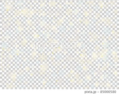 雪花壁紙①（一側，金色和銀色，白色背景） 85000580