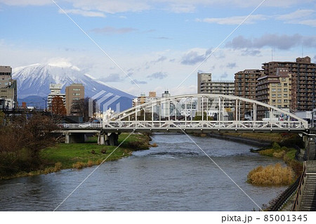 不来方橋からの風景風景　開運橋　 85001345