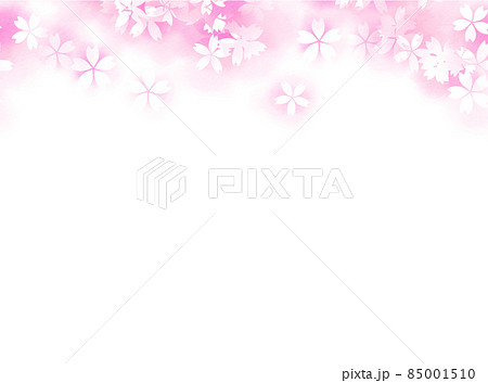 横シームレスな桜素材（水彩） 85001510