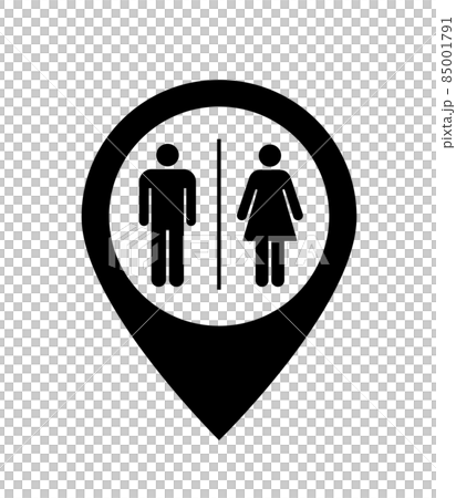 Toilet and marker icons Men's and women's signs Toilet and marker icons Men's and women's signs 85001791