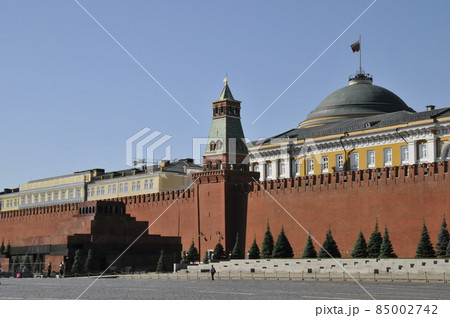 ロシア、モスクワ、赤の広場、レーニン廟、セナーツカヤ塔、クレムリン、元老院（大統領府） 85002742