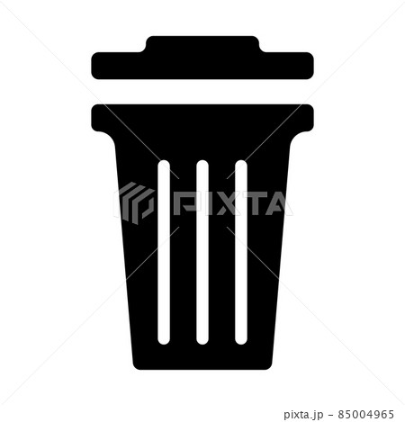 Trash bin icon, trash can with lid stock illustration 85004965