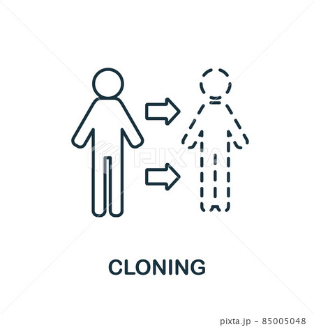 Cloning icon. Line element from bioengineering collection. Linear Cloning icon sign for web design, infographics and more. Cloning icon. Line element from bioengineering collection. Linear Cloning icon sign for web design, infographics and more. 85005048