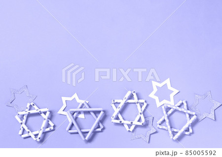 Jewish holiday Hanukkah. Symbol of Hanukkah star of David. 85005592