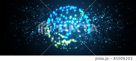 Neural network concept. Connected cells with links. High technology process. Abstract background Neural network concept. Connected cells with links. High technology process. Abstract background 85006203