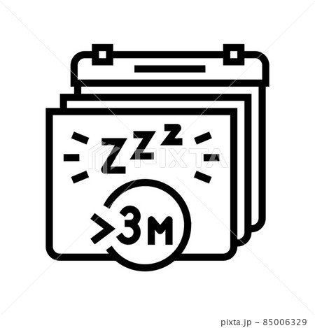 chronic insomnia line icon vector illustration 85006329