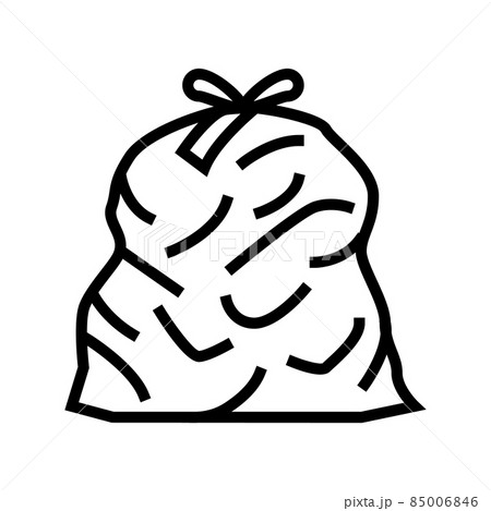 bag with rubbish line icon vector illustration 85006846