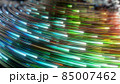 glowing glass trails. fiber optic technology concept with multiple lines. 3d illustration 85007462