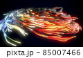 glowing glass trails. fiber optic technology concept with multiple lines. 3d illustration 85007466