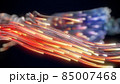 glowing glass trails. fiber optic technology concept with multiple lines. 3d illustration 85007468