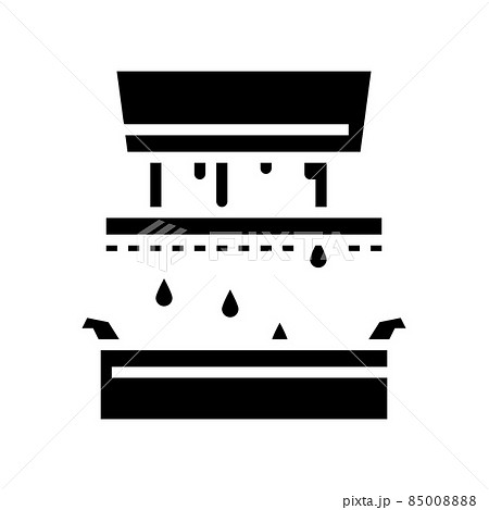filtration maple syrup glyph icon vector illustration 85008888