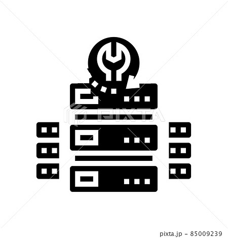 raid data recovery glyph icon vector illustration 85009239