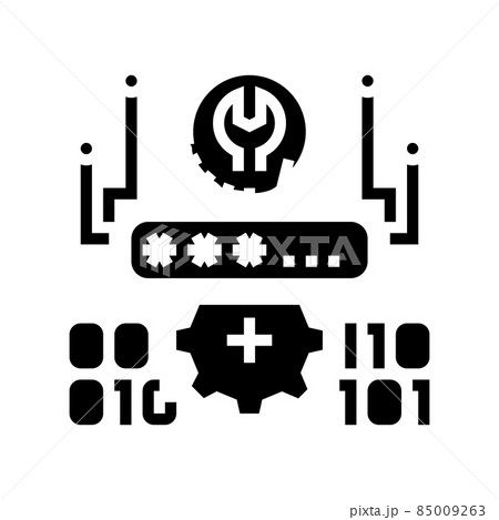 password recovery glyph icon vector illustration 85009263