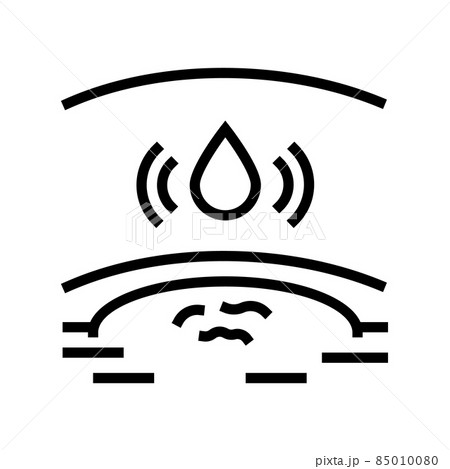 swelling health medical problem line icon vector illustration 85010080