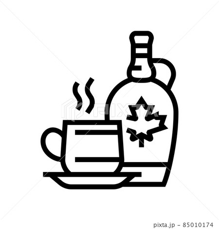 drink with maple syrup line icon vector illustration 85010174
