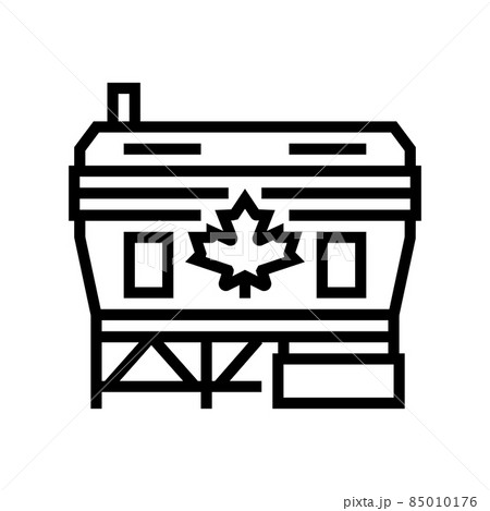 safety maple line icon vector illustration 85010176