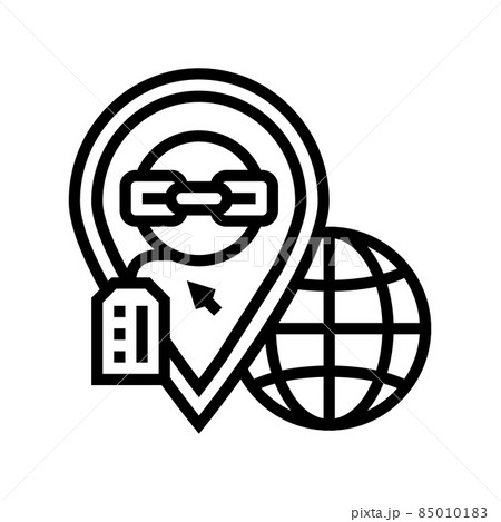 local link building line icon vector illustration 85010183