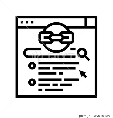 authoritative link line icon vector illustration 85010189