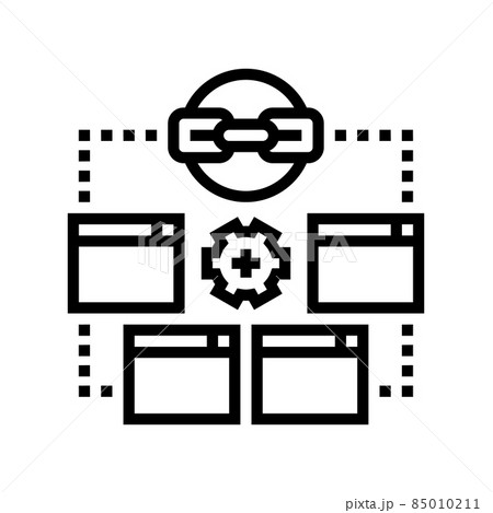 optimization link line icon vector illustration 85010211