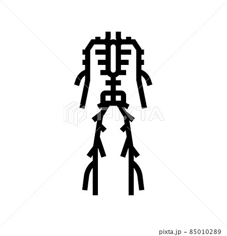lymphatic system line icon vector illustration 85010289