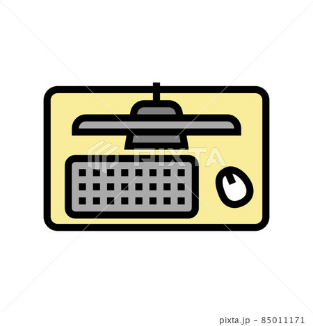 desk mat color icon vector illustration 85011171