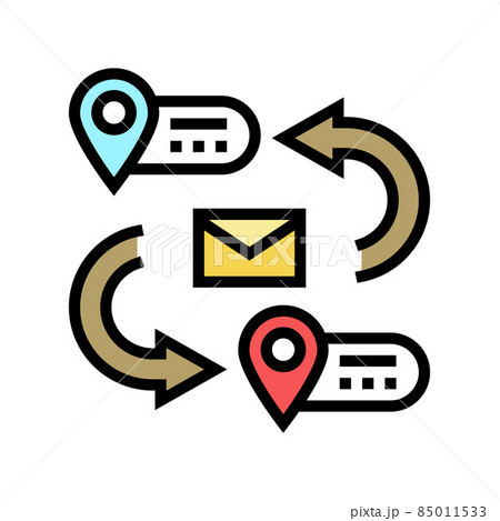 address for sending letter color icon vector illustration 85011533