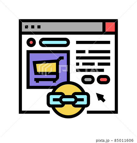 e-commerce link building color icon vector illustration e-commerce link building color icon vector illustration 85011606