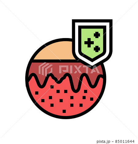 skin immunity defense color icon vector illustration 85011644