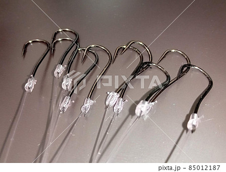 予備のカレイ針を斜めに並べてみた 85012187