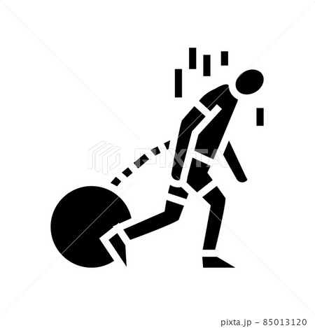 weakness health problem glyph icon vector...のイラスト素材 [85013120] - PIXTA
