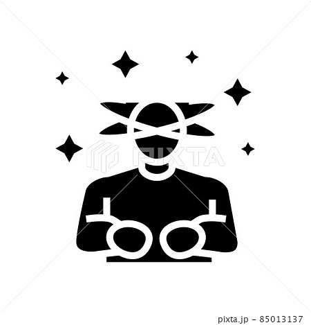 dizziness or lightheadedness glyph icon vector illustration 85013137