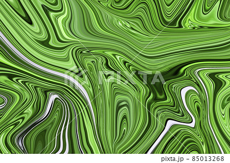 Fluid art. Marble ink colorful. Green marble pattern texture abstract background. can be used for background or wallpaper, Flow ink 85013268