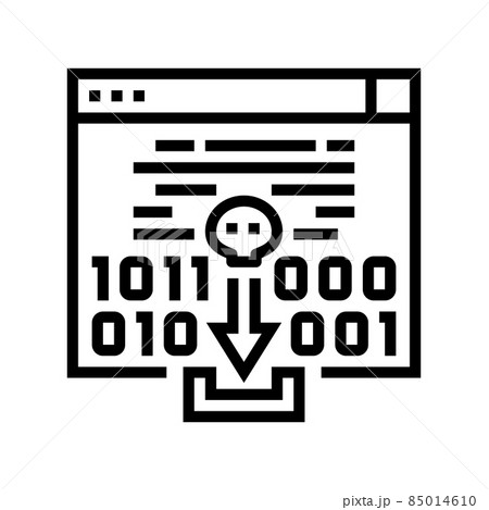 drive by attacks line icon vector illustration drive by attacks line icon vector illustration 85014610