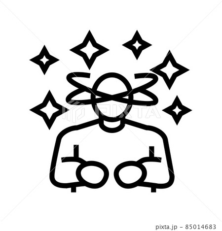 dizziness or lightheadedness line icon vector illustration dizziness or lightheadedness line icon vector illustration 85014683