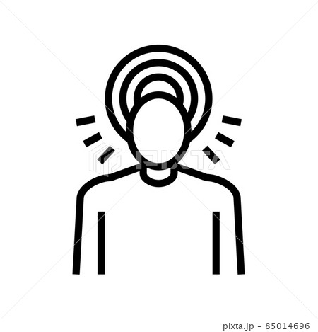 headaches, pain of head line icon vector illustration headaches, pain of head line icon vector illustration 85014696
