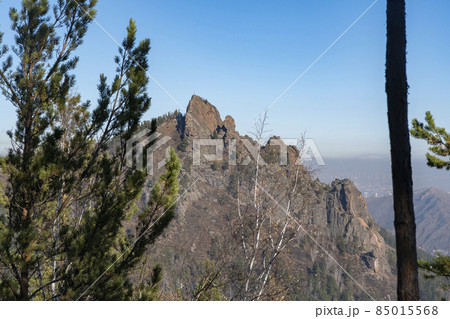 Massive stone rock at the top of the mountain. Massive stone rock at the top of the mountain. 85015568