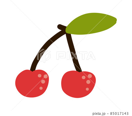 Cherry. Doodle hand drawn berry. Vector healthy food icon Cherry. Doodle hand drawn berry. Vector healthy food icon 85017143
